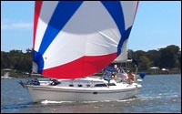 FX Sails Spinnaker on a Catalina 34