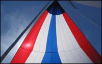 Red, White and Blue Sailstore spinnaker
