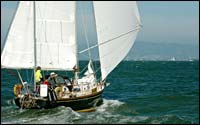 full set of fx sails on a Morgan 34 yawl